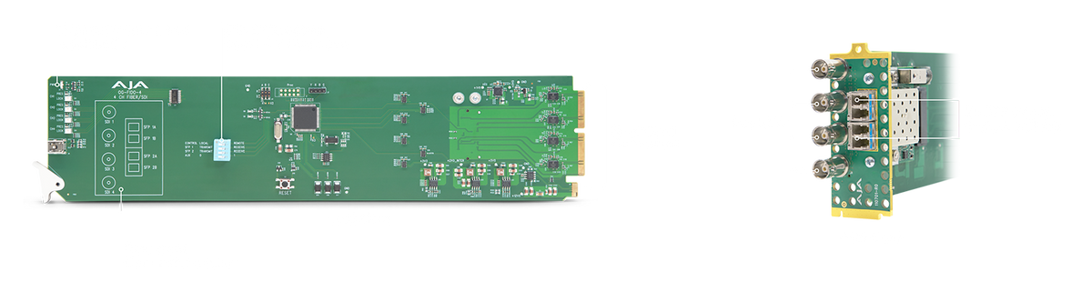 AJA OG-FiDO-4 openGear 4-channel fiber converter rear module connections