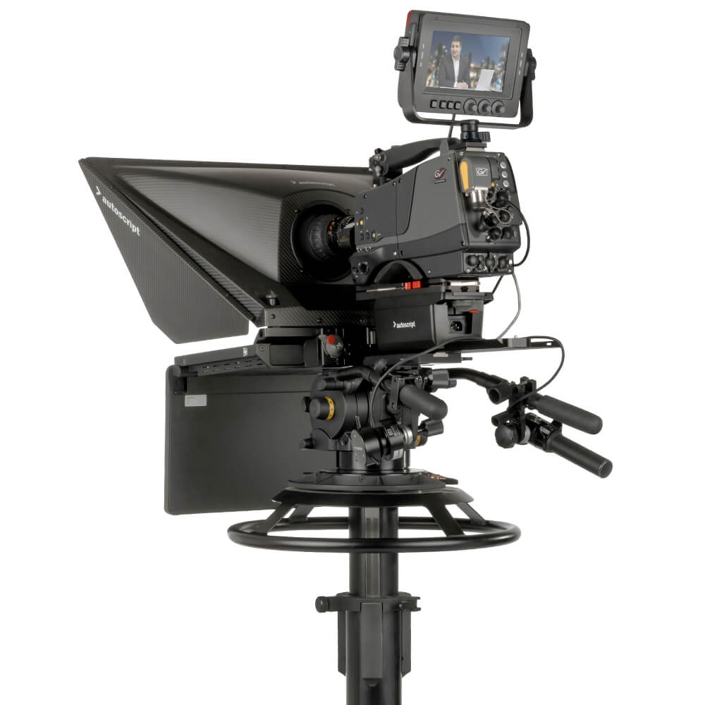 Autoscript EPIC-IP 19” Teleprompter with Integrated Talent Monitor | On-Camera System | EPIC-IP19
