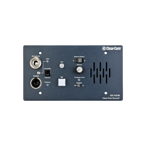 Clear-Com KB-702GM Two-Channel Remote Speaker Station | Gooseneck Mic & VOX Partyline