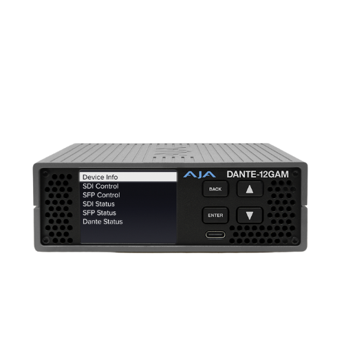 AJA DANTE-12GAM Dante, AES67 and SMPTE ST 2110-30 SDI Audio Embedder/Disembedder