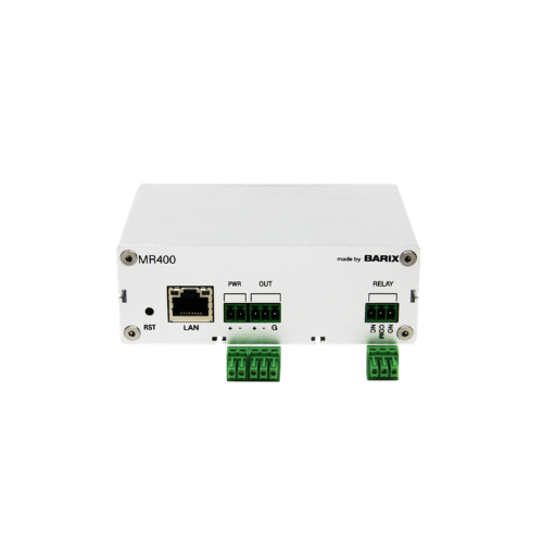 Barix Exstreamer MR400 IP Audio Decoder with Relay Control & Audio Output
