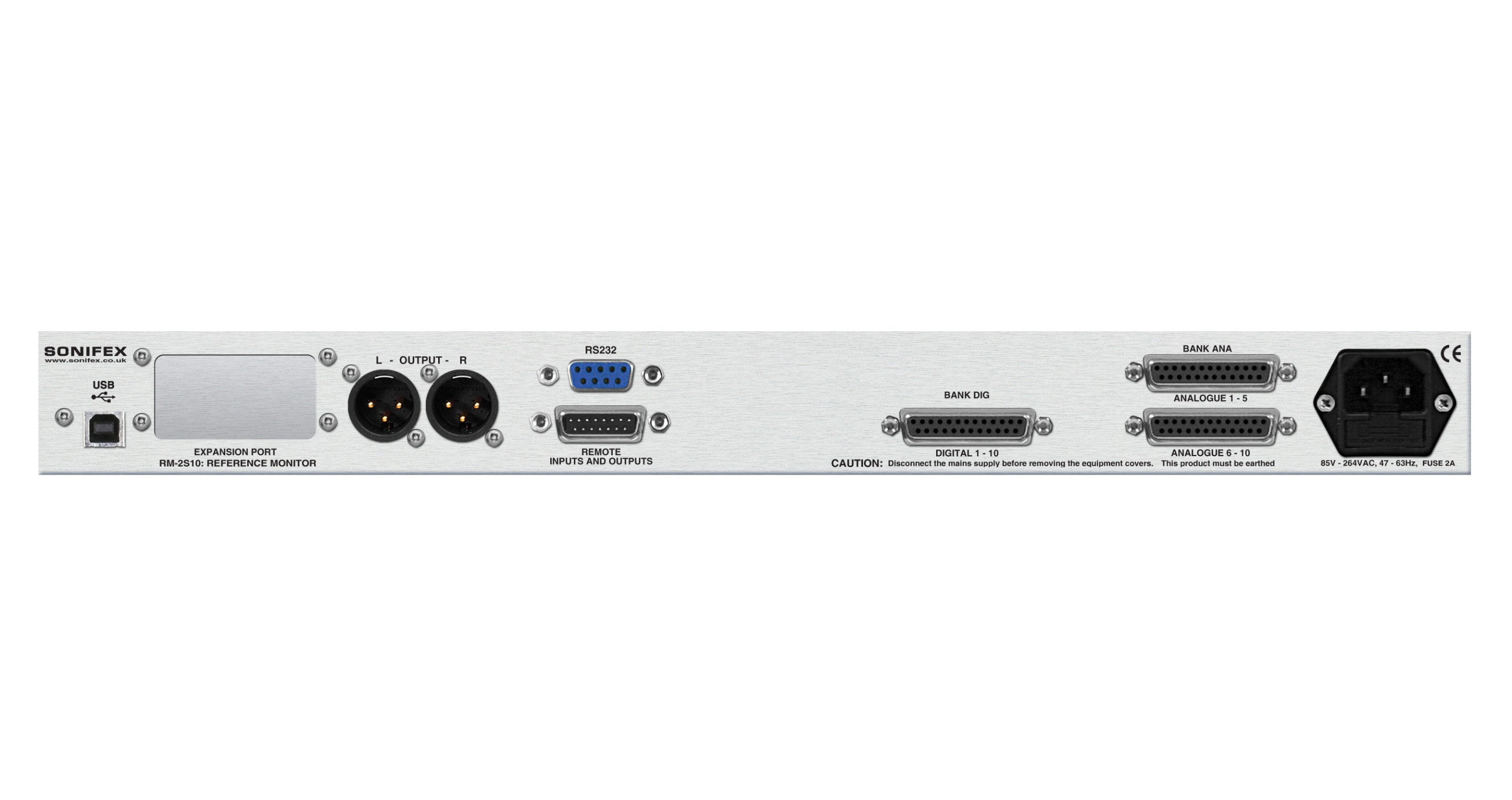 RM-2S10 Reference Monitor | 1U Rack-Mount 10-Stereo Channel Precision Metering System
