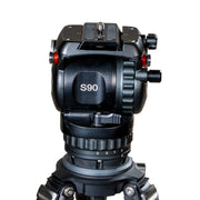 S90C2 Carbon Fiber Tripod System | Professional 75mm Fluid Head Lightweight 8kg ENG Camera Tripod