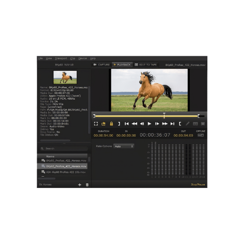 AJA Control Room™ Unified Ingest, Playback and Output Software