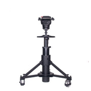 SEEDER S40PT600 Professional 2-Stage Steering Broadcast Pedestal System | 150mm Bowl 40kg Capacity Studio Camera Support with PT600 Dolly Kit