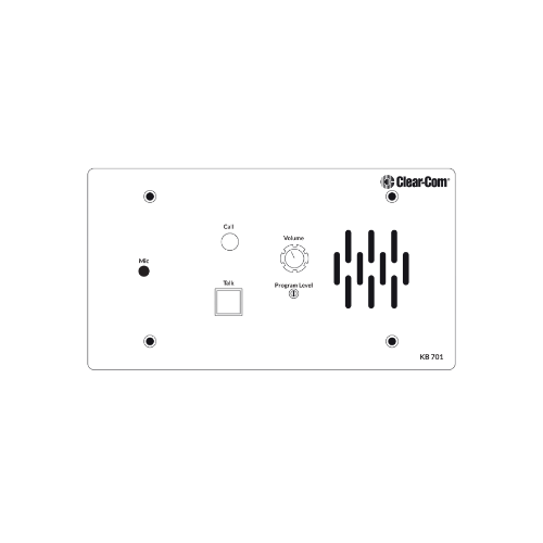 Clear-Com KB-701 Single-Channel Remote Speaker Station | Half-Duplex Talk & Listen Partyline