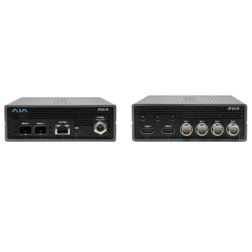 AJA IP25-R High Performance 4K SMPTE ST 2110 to 12G-SDI/HDMI Converter