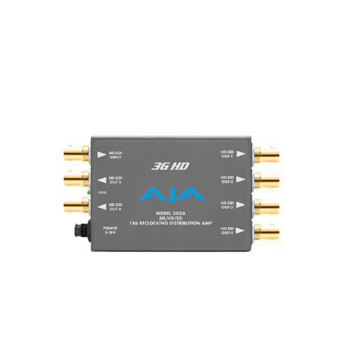 AJA 3GDA – 1x6 3G/HD/SD Reclocking Distribution Amplifier