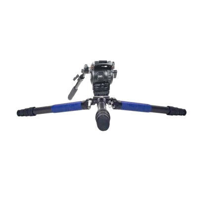 S90C4 Carbon Fiber Tripod System | Professional 75mm Fluid Head Low-Position 8kg ENG Camera Tripod