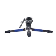 S90C4 Carbon Fiber Tripod System | Professional 75mm Fluid Head Low-Position 8kg ENG Camera Tripod