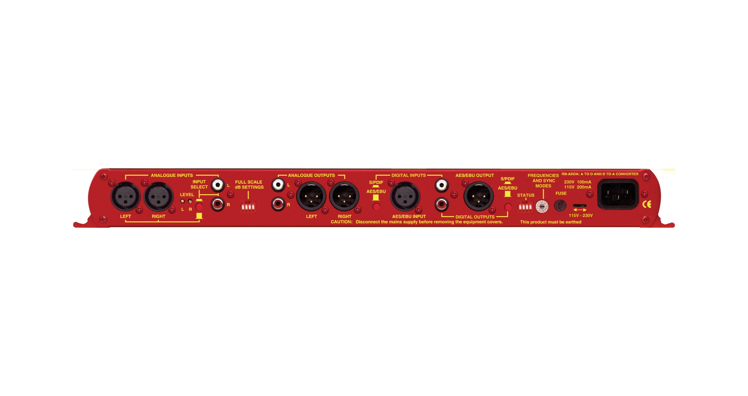 RB-ADDA Combined A/D & D/A Converter | 24-Bit/96kHz | Professional Rack-Mount Audio Interface