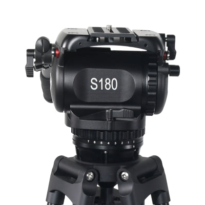 S180A Aluminum Tripod System | Professional 100mm Bowl 18kg Heavy-Duty Studio Broadcast Camera Tripod