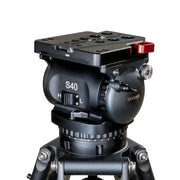 S40A Heavy Duty Aluminum Tripod System | Professional 150mm Fluid Head 40kg Broadcast Camera Tripod