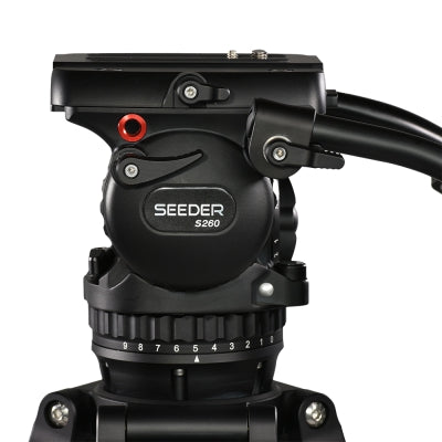 S260C Carbon Fiber Tripod System | SEEDER 100mm Bowl 26kg Heavy-Duty EFP Studio Broadcast Camera Tripod
