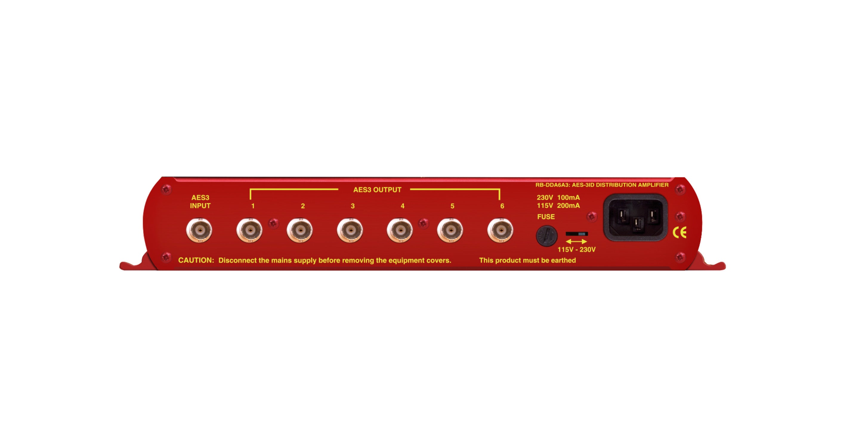 RB-DDA6A3 6-Way AES-3id Digital Distribution Amplifier | Professional BNC Audio Routing