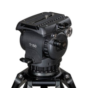 T150C2 Carbon Fiber Tripod System | SEEDER 100mm Bowl Lightweight 15kg ENG Broadcast Studio Camera Tripod