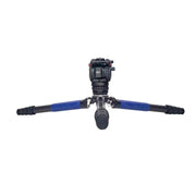 S91C4 Carbon Fiber Tripod System | Professional 75mm Fluid Head Low-Position 10kg ENG Camera Tripod