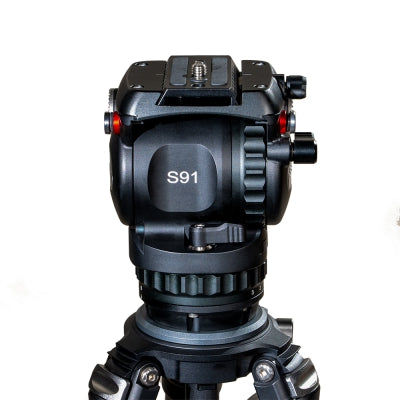 S91C2 Carbon Fiber Tripod System | Professional 75mm Fluid Head Lightweight 10kg ENG Camera Tripod