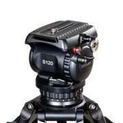 S120C4 Carbon Fiber Tripod System | Professional 100mm Fluid Head Low-Position 15kg ENG Camera Tripod