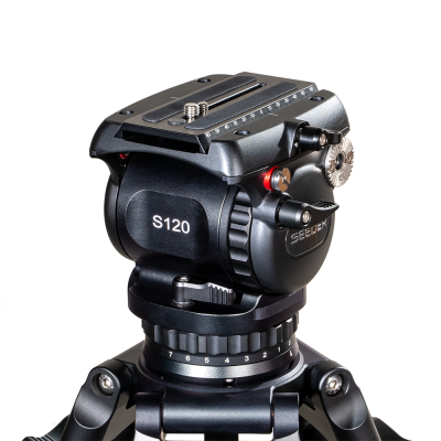 S120A2 Aluminum Tripod System | Professional 100mm Bowl 15kg Heavy-Duty ENG Broadcast Camera Tripod
