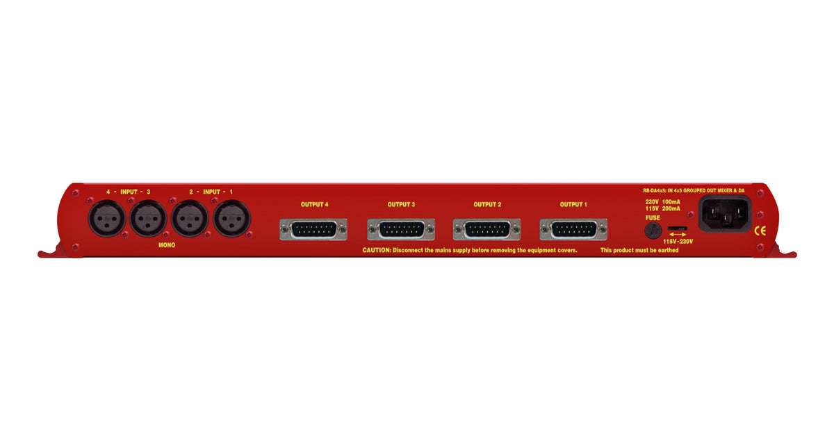 RB-DA4x5 4-Input, 20-Output Distribution Amplifier & Mixer | Professional Broadcast Audio Routing