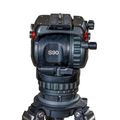 S90A2 Aluminum Tripod System | Professional 75mm Fluid Head Compact 8kg ENG Camera Tripod