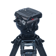 S220C Carbon Fiber Tripod System | SEEDER 100mm Bowl Heavy-Duty Studio Broadcast Camera Tripod