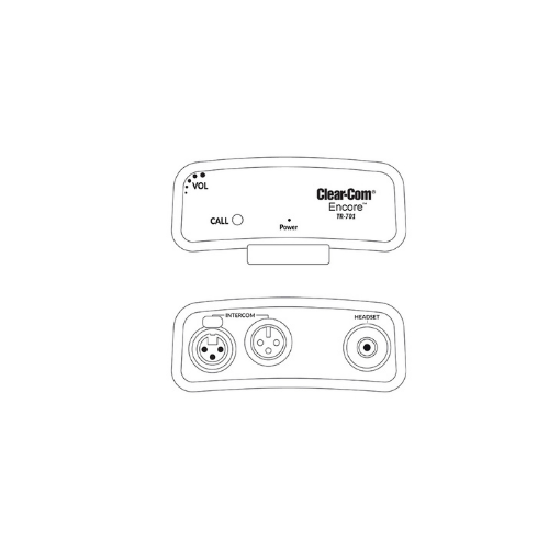 Clear-Com TR-701 2-Wire IFB Talent Listen-Only Beltpack | Analog Partyline Intercom