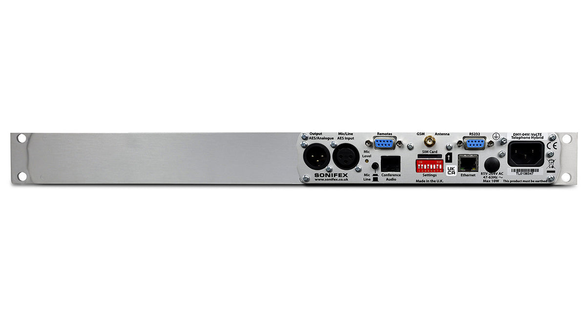 DHY-04VS 1U Rack-Mount VoLTE Telephone Hybrid | HD Voice, AES/EBU & Analogue I/O