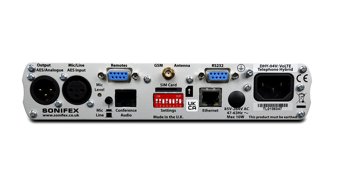 DHY-04V Stand-Alone VoLTE Telephone Hybrid | HD Voice, AES/EBU & Analogue I/O