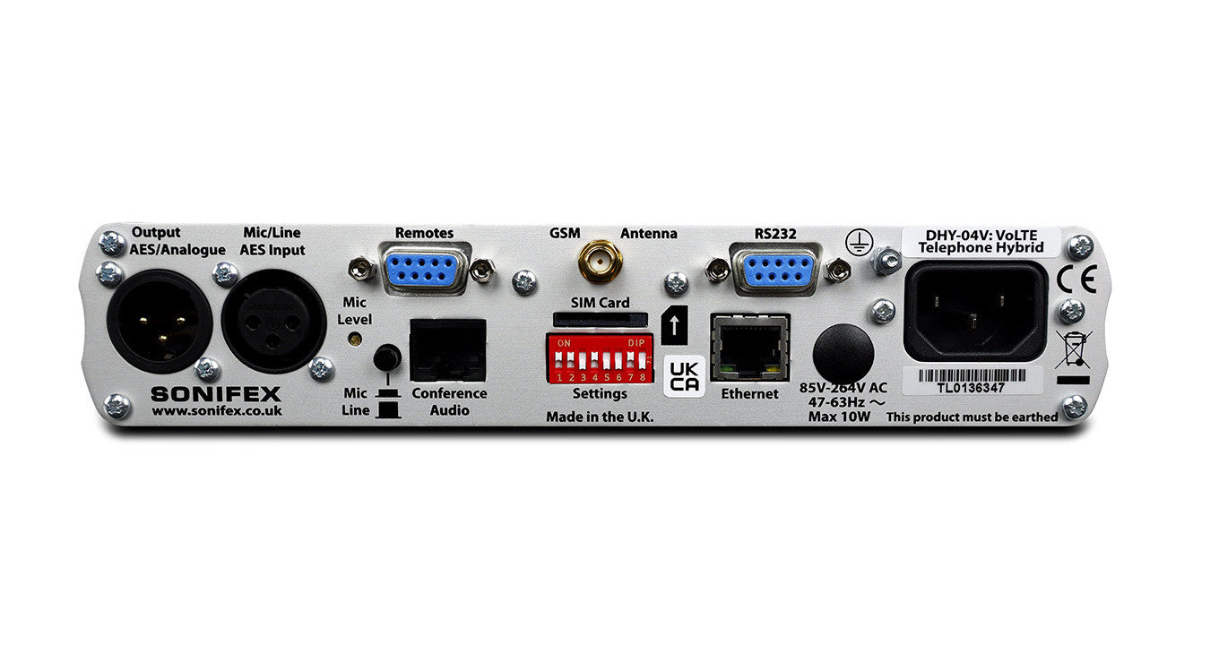 DHY-04V Stand-Alone VoLTE Telephone Hybrid | HD Voice, AES/EBU & Analogue I/O