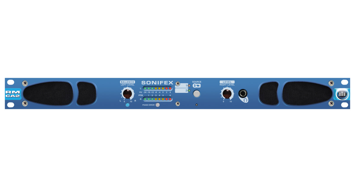 RM-CA2 Confidence Monitor | 1U Rack-Mount 2-Stereo Channel Analog Monitoring System