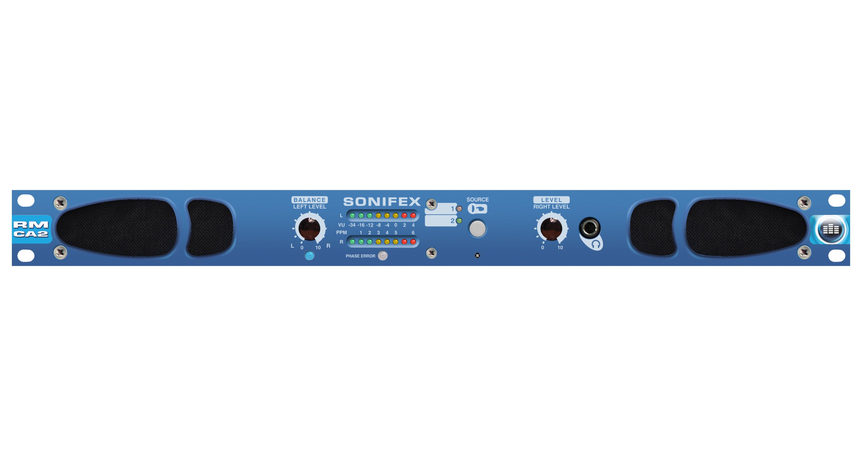 RM-CA2 Confidence Monitor | 1U Rack-Mount 2-Stereo Channel Analog Monitoring System