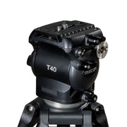 T40 Aluminum Tripod System | Professional 75mm Bowl 5kg Fluid Head Hand-Held Video Camera Tripod