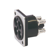 Canare 4K-DIN 75-Ohm 4-Channel Coaxial Connectors | High-Density Quad-Link 3G-SDI Push-Pull Multi-Pins