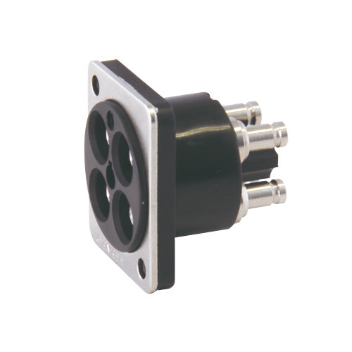 Canare 4K-DIN 75-Ohm 4-Channel Coaxial Connectors | High-Density Quad-Link 3G-SDI Push-Pull Multi-Pins