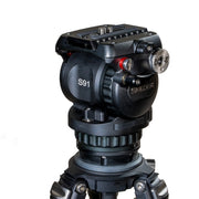 S91C2 Carbon Fiber Tripod System | Professional 75mm Fluid Head Lightweight 10kg ENG Camera Tripod