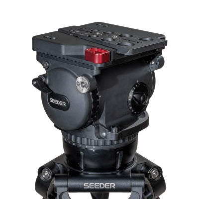 S60A Heavy Duty Aluminum Tripod System | SEEDER 150mm Bowl 60kg Ultra-High Capacity Broadcast Camera Tripod