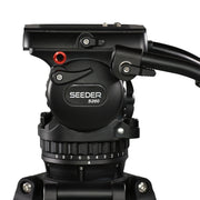 S260A Aluminum Tripod System | SEEDER 100mm Bowl 26kg Heavy-Duty EFP Studio Broadcast Camera Tripod