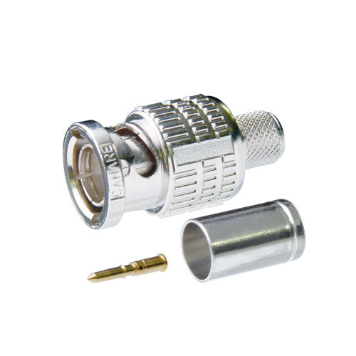 Canare 75-Ohm Straight BNC Crimp Plug Master Series | Professional 12G-SDI / 3G-SDI Broadcast Terminations | High-Density Video Connector Suite (BCP-D, BCP-B, BCP-A, & BCP-C)