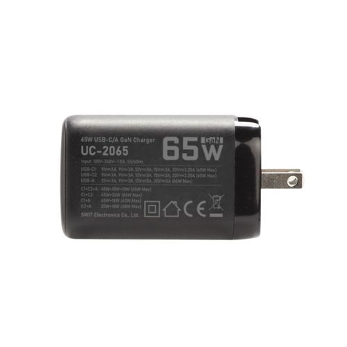 UC-2065 65W USB-C/A GaN Travel Charger