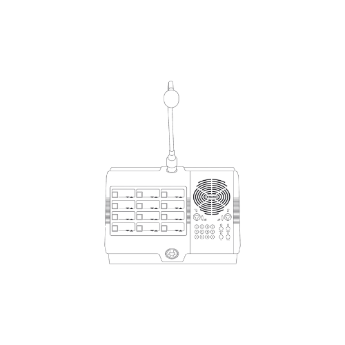 Clear-Com V12PDD Desktop 12-Key Pushbutton Panel