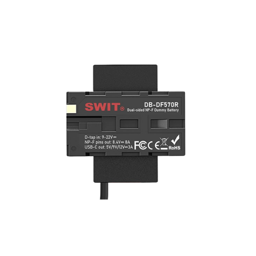 DB-DF570R 270° Rotate Dual Sided NP-F Dummy Battery with USB-C