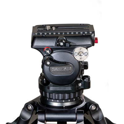 S120C4 Carbon Fiber Tripod System | Professional 100mm Fluid Head Low-Position 15kg ENG Camera Tripod