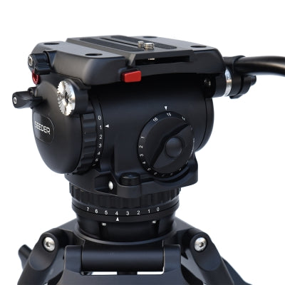 S350A Aluminum Tripod System | SEEDER 100mm Bowl 35kg Heavy-Duty Studio Broadcast TV Camera Tripod
