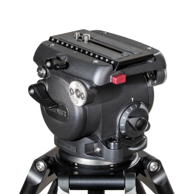 T80A2 Aluminum Tripod System | Professional 100mm Bowl 10kg ENG Broadcast Video Camera Tripod