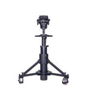 SEEDER S40PT600 Professional 2-Stage Steering Broadcast Pedestal System | 150mm Bowl 40kg Capacity Studio Camera Support with PT600 Dolly Kit