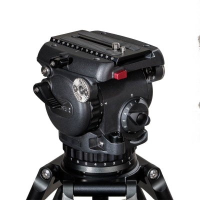 T150C4 Carbon Fiber Tripod System | Professional 100mm Bowl Low-Position 15kg ENG Broadcast Camera Tripod