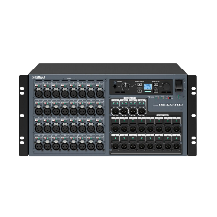 Yamaha Rio3224-D3 32x24 Dante I/O Rack