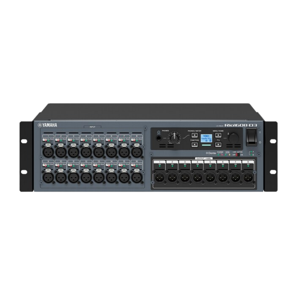Yamaha Rio1608-D3 16x8 Dante I/O Rack